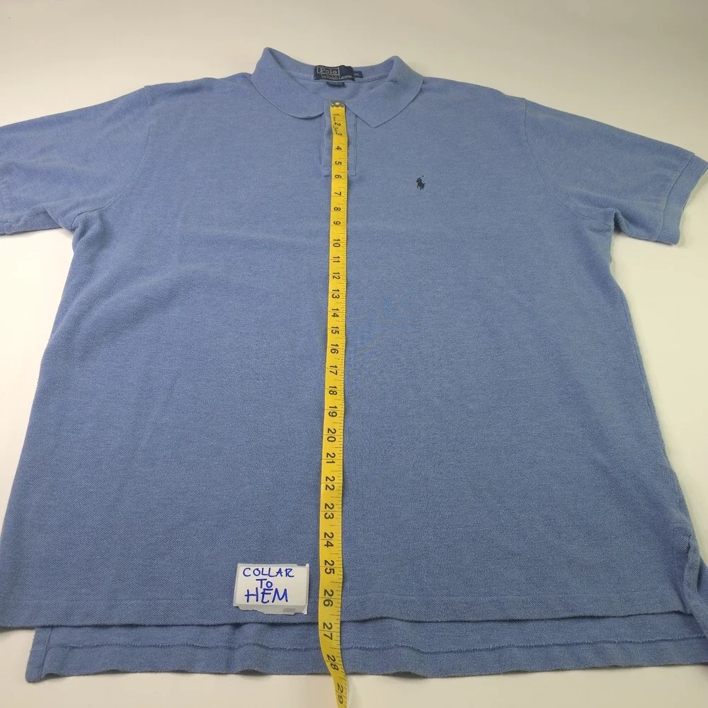 Polo by Ralph Lauren Mens Polo Shirt Size XXL Blue Sky Pony Casual Short Sleeve